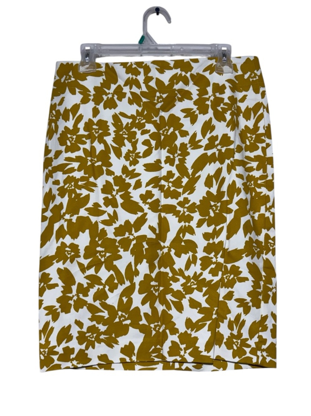 Loft‎ Mustard Yellow Pencil Skirt Size 8 Office Career Tall Spring Work Classic